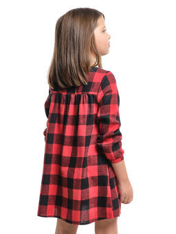 Платье для девочки UD 8069 синяя клетка - Mini maxi фото 12