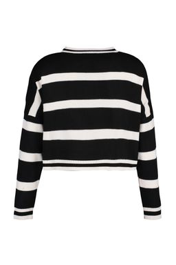 Siyah Crop Cizgili Triko Kazak TWOAW23KZ00205 - Trendyolmilla фото 4