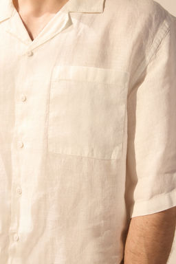 TRENDYOL MAN Premium Lacivert %100 Keten Oversize Fit Gomlek TMNSS24GO00059 - Trendyolmilla фото 14