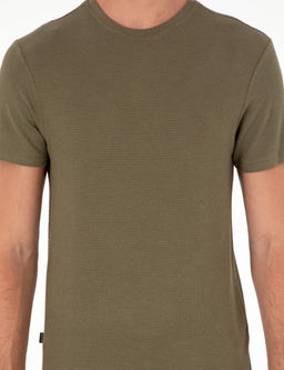Haki Slim Fit Basic Ti__rt