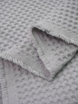 Вафельное премиум-полотно "Italy" цв.Пепельный, ш.1.5м, хлопок-100%, 240гр/м.кв