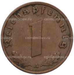 Монета 1 рейхспфенниг 1938 года A Германия