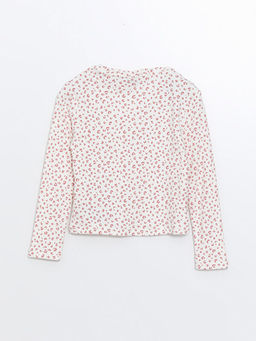 Bisiklet Yaka Bask?l? Uzun Kollu K?z ?ocuk Ti??rt - Waikiki фото 3