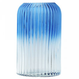 Ваза для цветов стеклянная "Харви-Бей-3" 1,25л, д11,5см, h20см, средняя, текстурная (Россия)