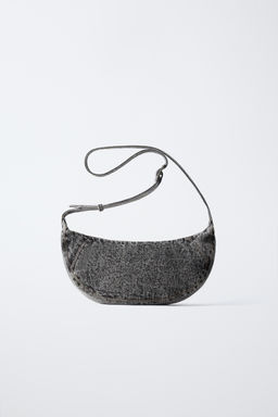SHOULDER DENIM LAVADO / Gris