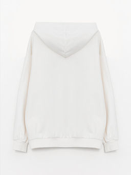 Bask?l? Uzun Kollu K?z ?ocuk Hoodie - Waikiki фото 2