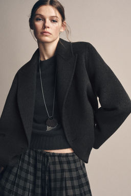 DOUBLE-BREASTED WOOL BLEND BLAZER ZW COLLECTION - Zara фото 5