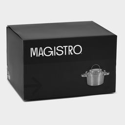 Кастрюля Magistro HiTech Steel, 1.5 л, d=16 см, h=10.5 см, слив для воды, капсульное дно, индукция, нержавеющая сталь  фото 6