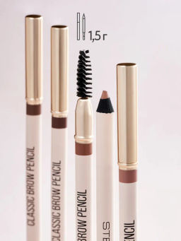 Stellary Карандаш для бровей с щеточкой Classic brow pencil тон 03  фото 7