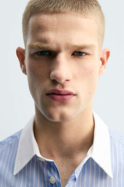 STRIPED SHIRT WITH CUFFLINK CUFFS - Zara фото 5