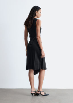 Vestido midi asim?trico de sat?n - H&m фото 4