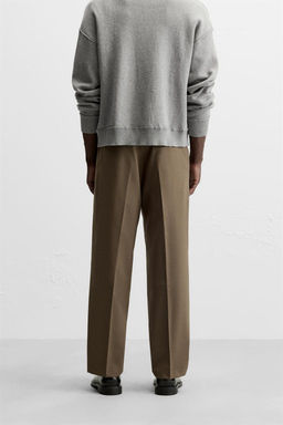 STRAIGHT-LEG WOOL BLEND TROUSERS - Zara фото 3