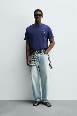 ANCHOR EMBROIDERED T-SHIRT