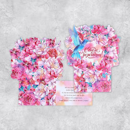 Цена за 5 шт. Открытка С праздником, цветы, 19 29 см