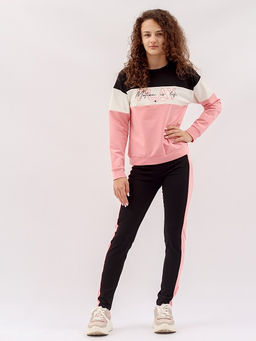 CRB wear / CWJG 90113-27 Костюм для девочки (джемпер, брюки),розовый/Ex.Cherubino