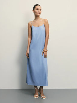 Сарафан изо льна с декоративными бусинами / Zarina фото 8