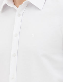Beyaz Slim Fit Uzun Kollu G_mlek