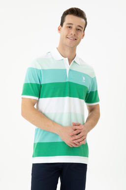 U. S. Polo Assn Мужская зеленая футболка с воротником-поло - U.s. polo assn фото 17