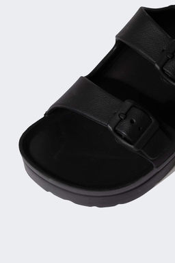 Женские тапочки Eva с двойной окантовкой на высокой подошве - Defacto фото 5