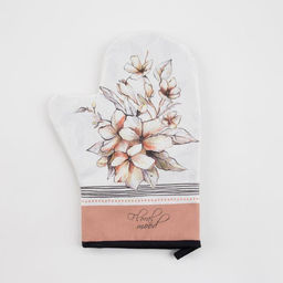 Цена за 2 шт. Варежка-прихватка Этель Floral mood 20×28 см, 100% хлопок, саржа, ватин 250 г/м²