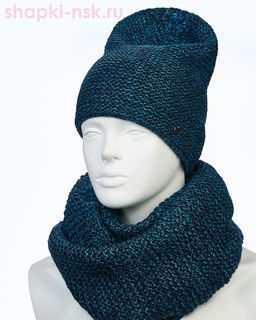 55335-1 Комплект женский (колпак+снуд) (56-58) - Static фото 19