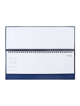 Планинг недатированный, 56 листов, на гребне, искусственная кожа, синий