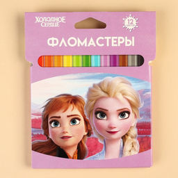 Фломастеры Холодное сердце, 12 цветов, вентилируемый колпачок - Disney фото 5