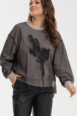 Костюм Magia mody 2475 черный +серый