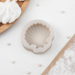 Молд для заливки Доляна Ракушка, силикон, d=6 см, розовый  фото 5