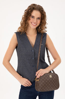 Женская коричневая сумка через плечо Неожиданная скидка в корзине