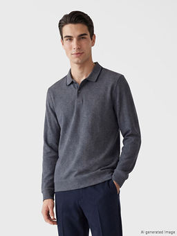 Polo Yaka Erkek Sweatshirt