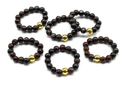 Кольцо на резинке из яшмы, шарик 5мм