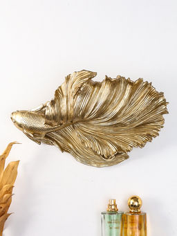 Панно интерьерное полистоун "Большая золотая рыбка. Вуалехвост" 31х19х11,7 см