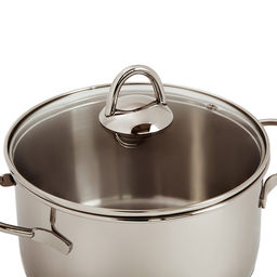 Кастрюля ЛЕГЕНДА 8,0л/d260 2-прут. руч. с ТРС-3 стекл.кр. арт.1с2523, 3с120 Аша