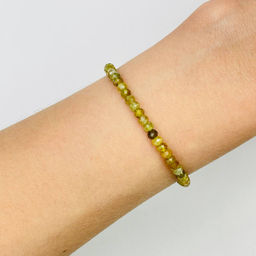 Браслет из Гроссуляра "Гранат зеленый" 18 см +