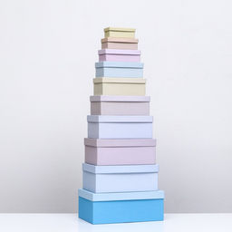 Набор коробок 10 в 1 Лазурный, 30,5 х 20 х 13 - 12 х 6,5 х 4 см - UPAK LAND фото 3