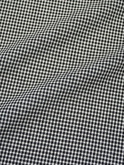 Пестрядь Мелкая белая клетка цв.черный, ш.1.45м, хлопок-95%, п/э-5%, 145гр/м.кв
