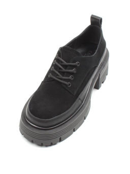 03-C1806-3 BLACK Полуботинки женские (натуральная замша)