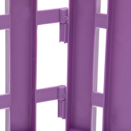 Ограждение декоративное, 25×170 см, 5 секций, пластик, сиреневое, «Чудный сад»