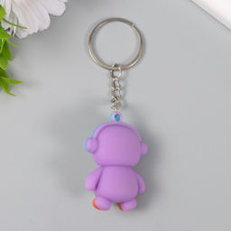 Цена за 12 шт. Брелок резина "Пингвин в наушниках" МИКС 4,7х3,5х2,2 см