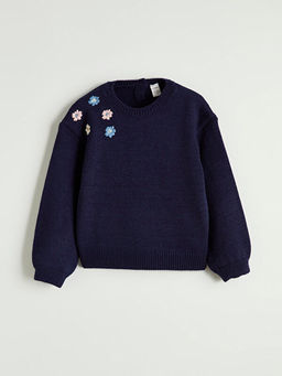 ?i?ekli Triko K?z ?ocuk Kazak ve Pantolon