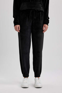 Бархатные спортивные штаны стандартного кроя для джоггеров - Defacto фото 4