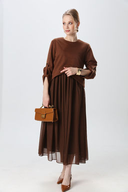 Платье NIKVA н740-25 кофе с молоком