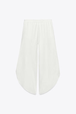 ZW COLLECTION LINEN TROUSERS WITH VENTS - Zara фото 8