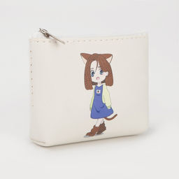 Кошелёк на молнии, цвет белый