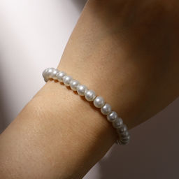 Браслет жемчуг «Невеста» шар №4, цвет белый, d=5.5 см