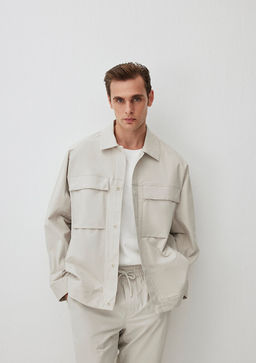 Cep Detayl? Bej Ceket