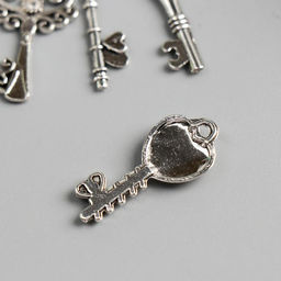 Цена за 2 шт. Металлический элемент, декоративная подвеска «Арт Узор. Ключики», набор 4 шт.