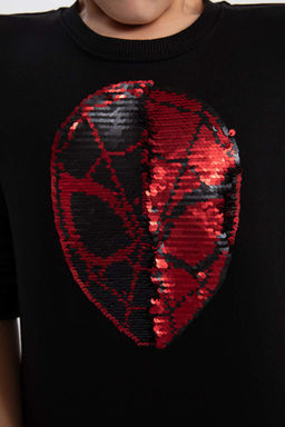 Толстовка с круглым вырезом для мальчиков Marvel Spiderman - Defacto фото 4