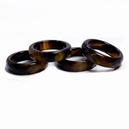 Кольцо из камня агат Черный кофе с огранкой для везения и счастья размеры 16-19мм